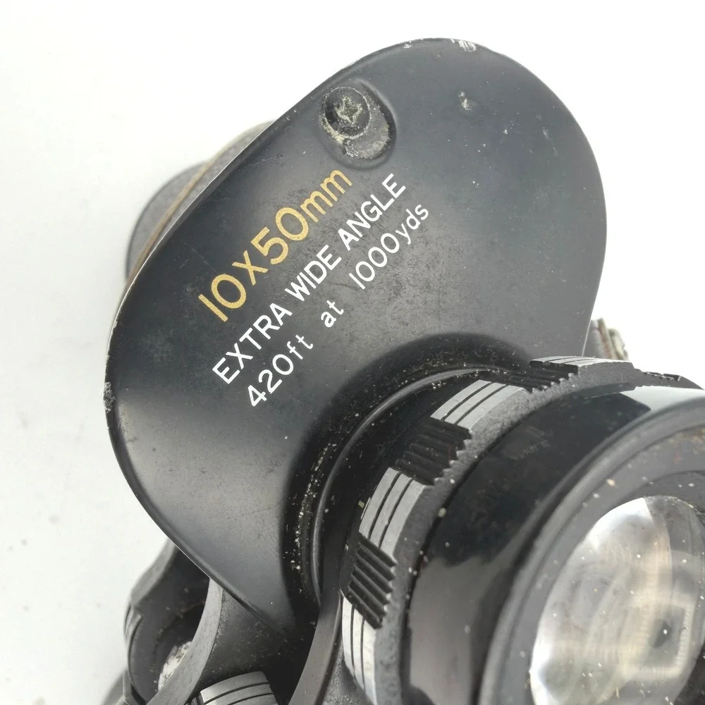 Vintage‎ Binoculars 10x50mm Extra Wide Angle Japan Optics Case Hunting Birding